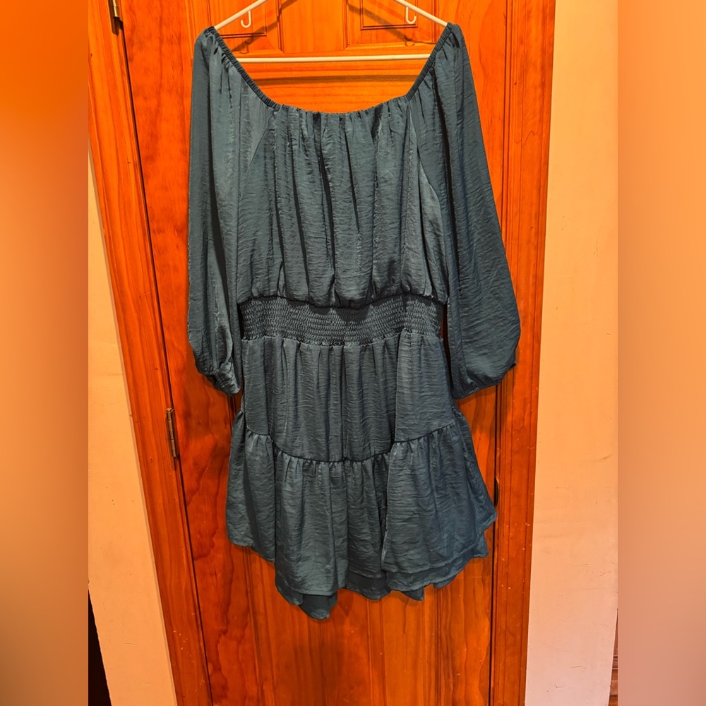Grace & Lace Blue Gathered dress - Picture 3 of 3